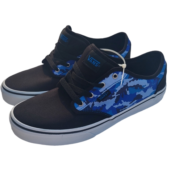 NWOT Vans Atwood camo black blue lace up sneakers size 3Y - Picture 7 of 7
